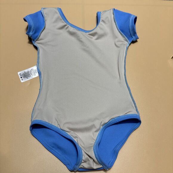 NWT Capezio Leotard Girls Small Blue Short Sleeve Dance, Gymnastics, Ballet - Picture 9 of 13